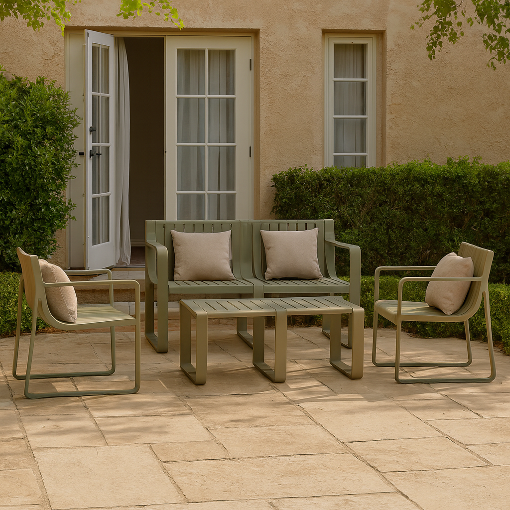 SALA DE EXTERIOR TERRALUZ, VERDE OLIVO