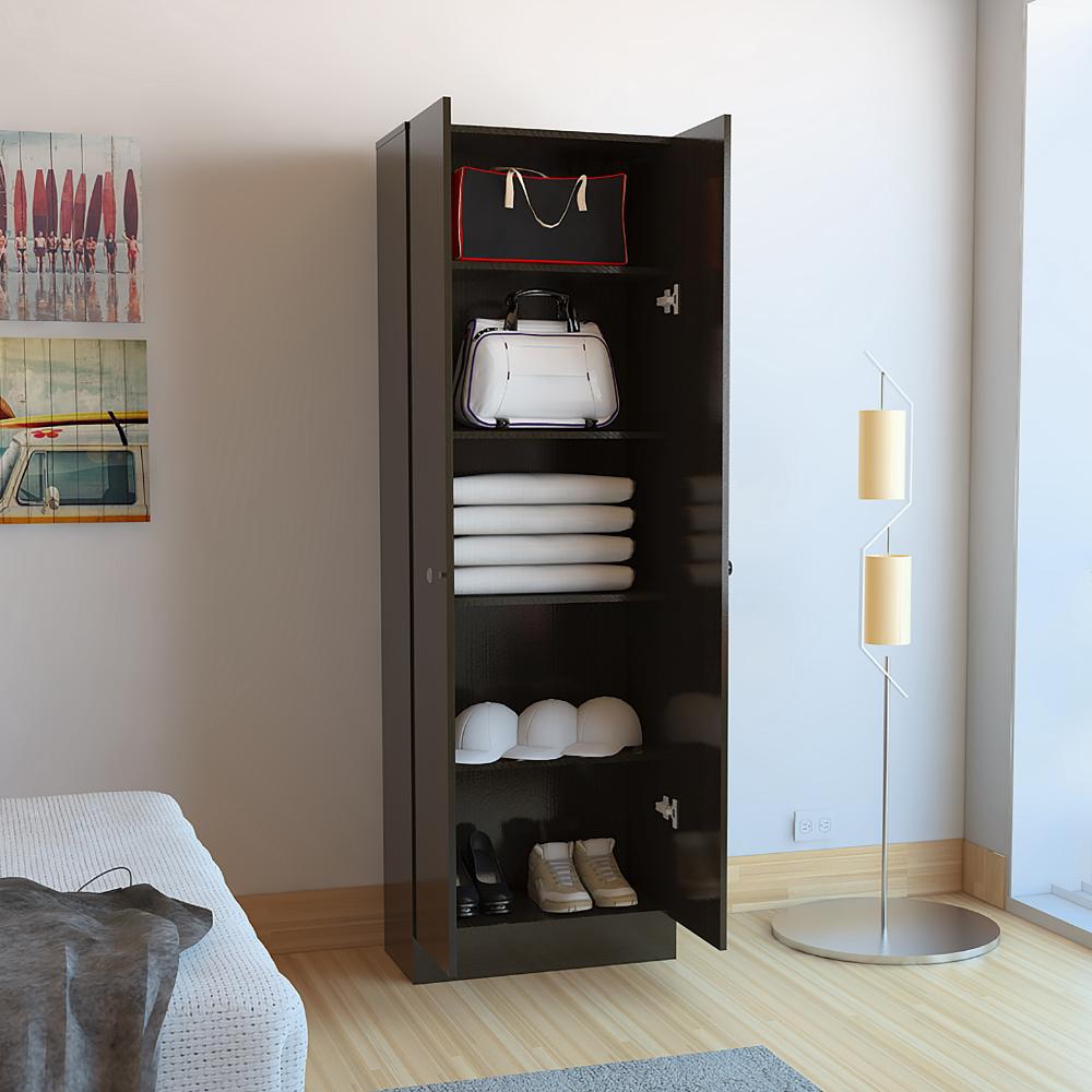 CLOSET AINARA, WENGUE, CON CINCO ENTREPAÑOS