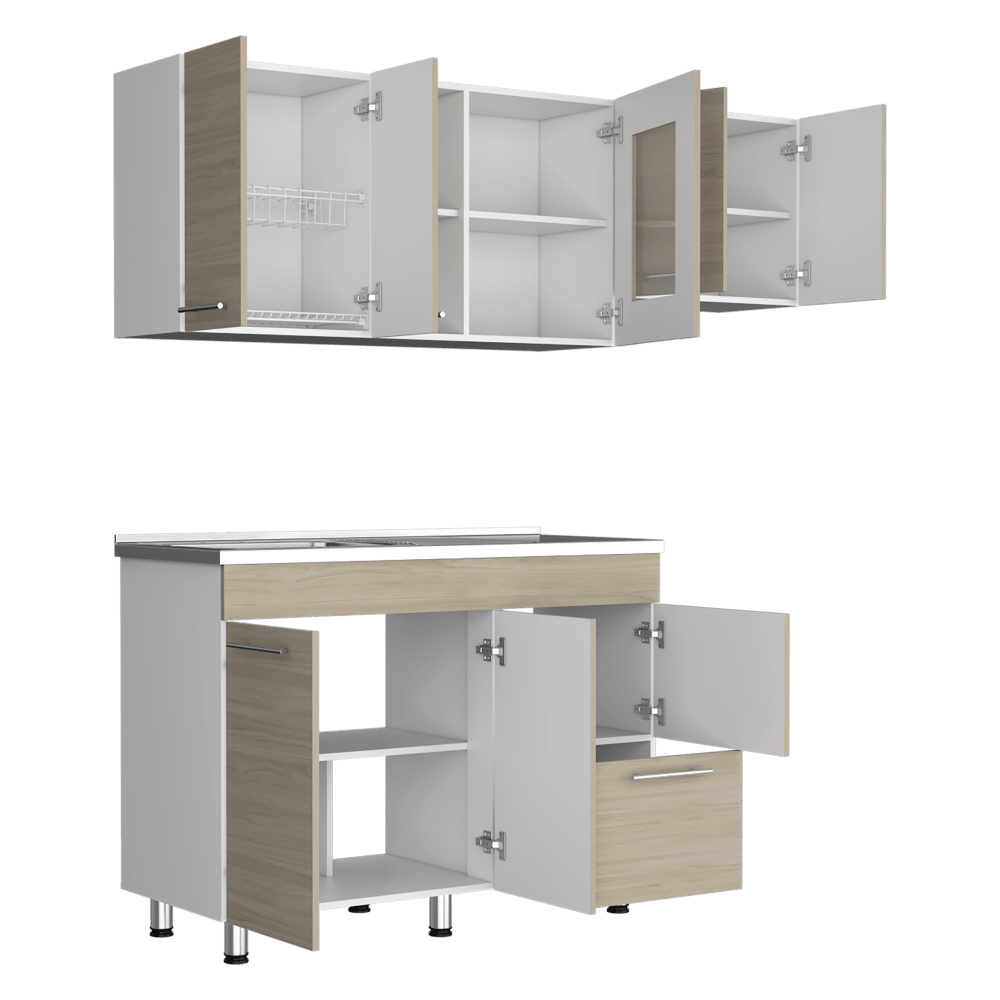 COCINA INTEGRAL LUPIN, BLANCO DUQUEZA, INCLUYE MESÓN IZQUIERDO