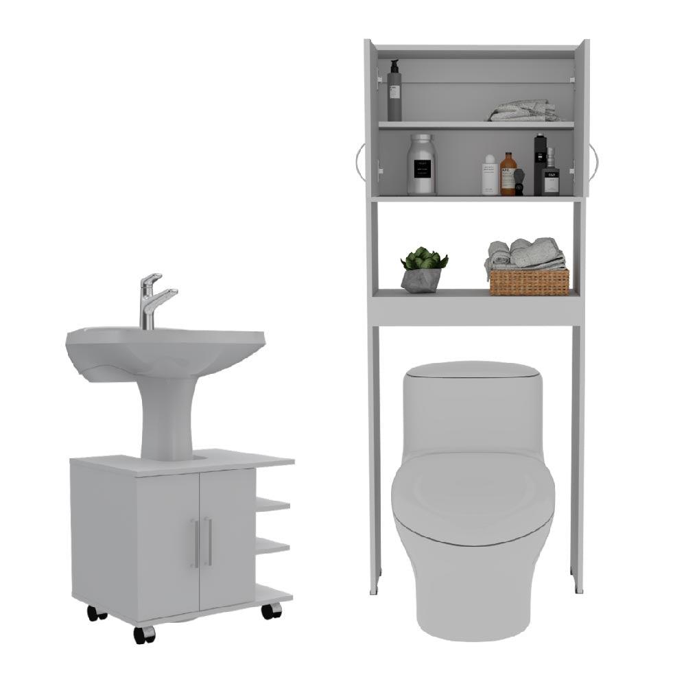 COMBO PARA BAÑO FELICIAS, INCLUYE GABINETE DE BAÑO Y MUEBLE LAVAMANOS