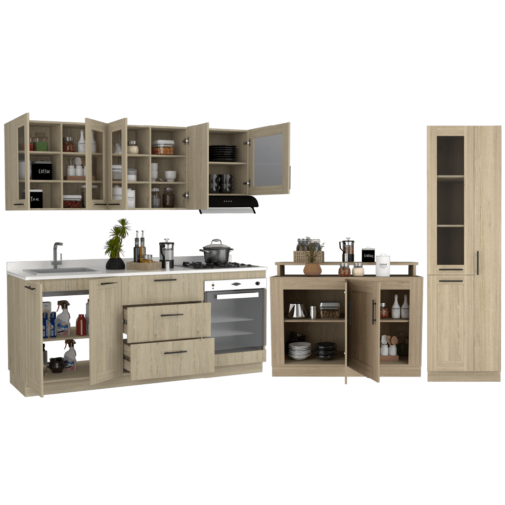 COMBO PARA COCINA SOLNA, INCLUYE COCINA INTEGRAL CON MESÓN IZQUIERDO