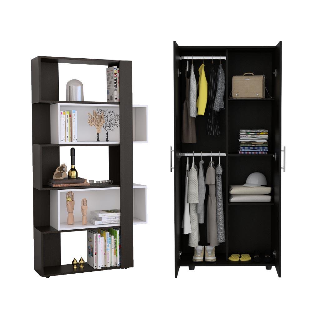 COMBO PARA HABITACIÓN IMPERIA, INCLUYE BIBLIOTECA Y CLOSET