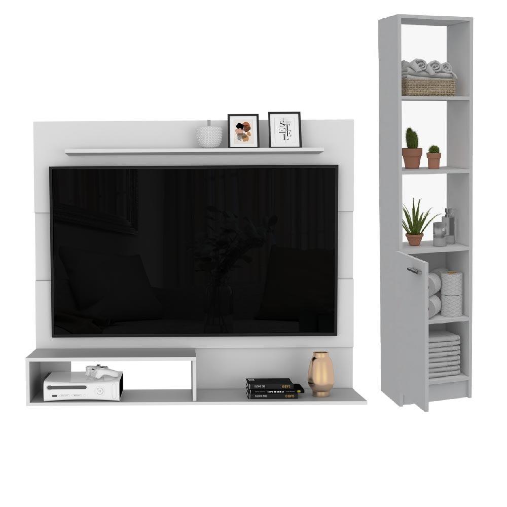 COMBO MULTIFUNCIONAL SIMMA, INCLUYE PANEL DE TV Y MUEBLE ESQUINERO