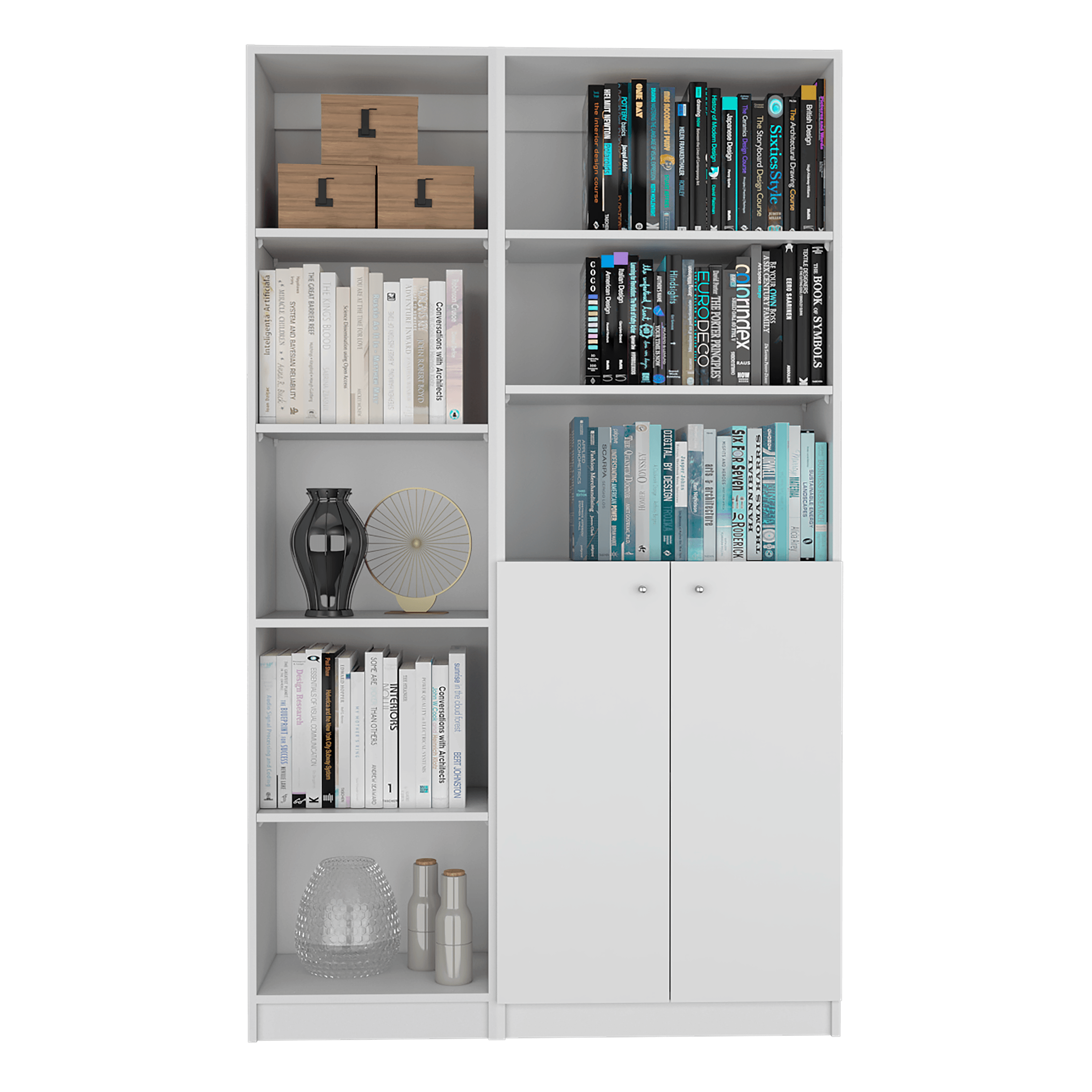 COMBO DE BIBLIOTECAS HOME ECO, BLANCO, INCLUYE DOS BIBLIOTECAS
