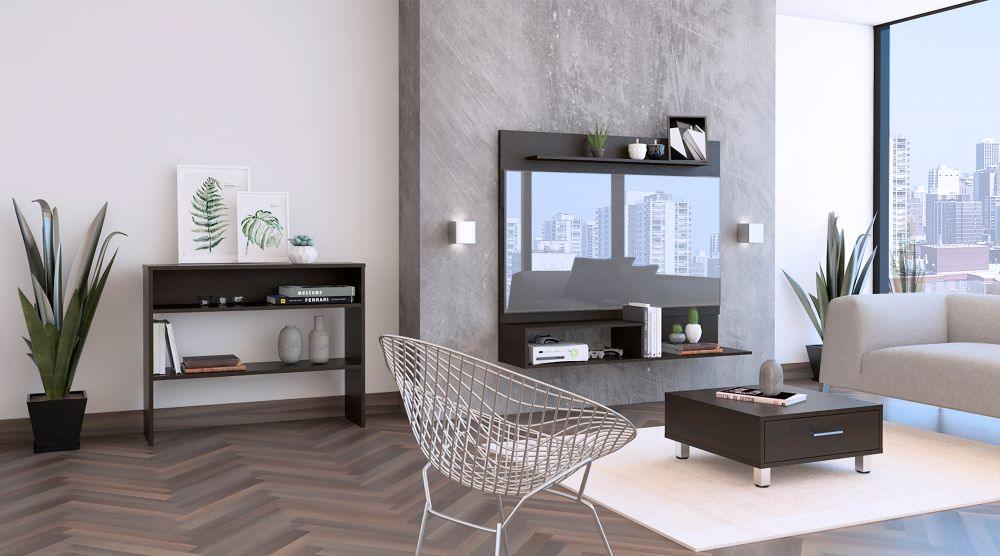 COMBO PARA SALA ALBERDI, INCLUYE PANEL TV, MESA AUXILIAR Y MESA DE CENTRO