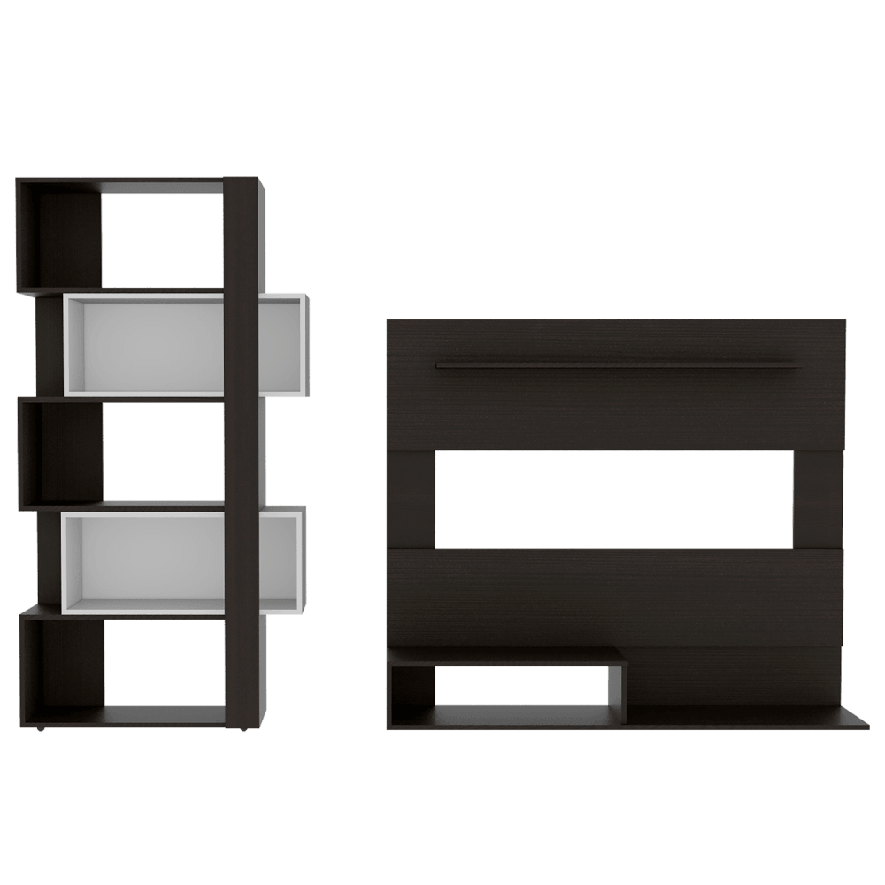 COMBO PARA SALA LOUIS, INCLUYE PANEL TV Y BIBLIOTECA CUBO