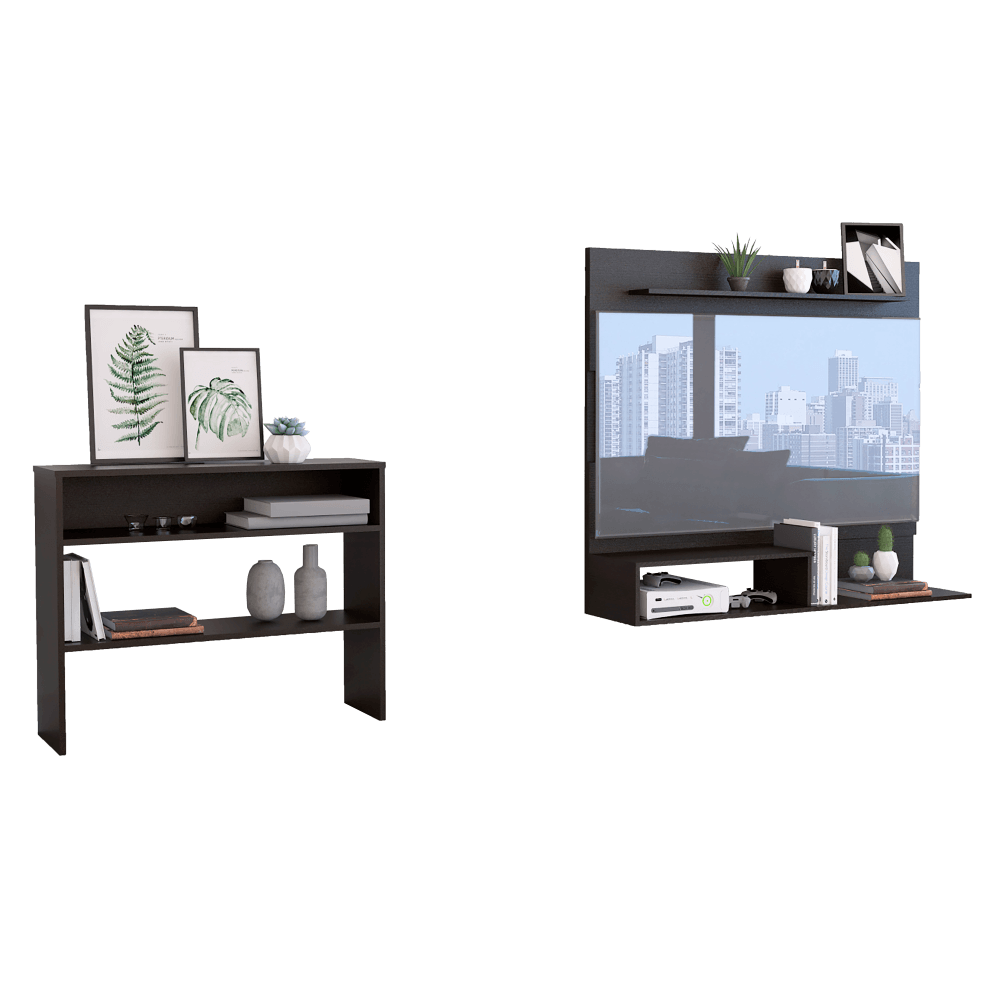 COMBO PARA SALA MAYER, INCLUYE PANEL TV Y MESA AUXILIAR
