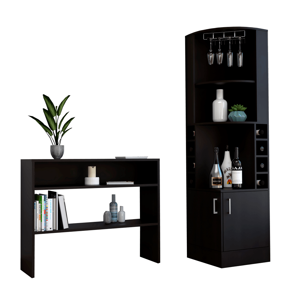 COMBO PARA SALA NAPOLI, INCLUYE BAR ESQUINERO Y MESA AUXILIAR