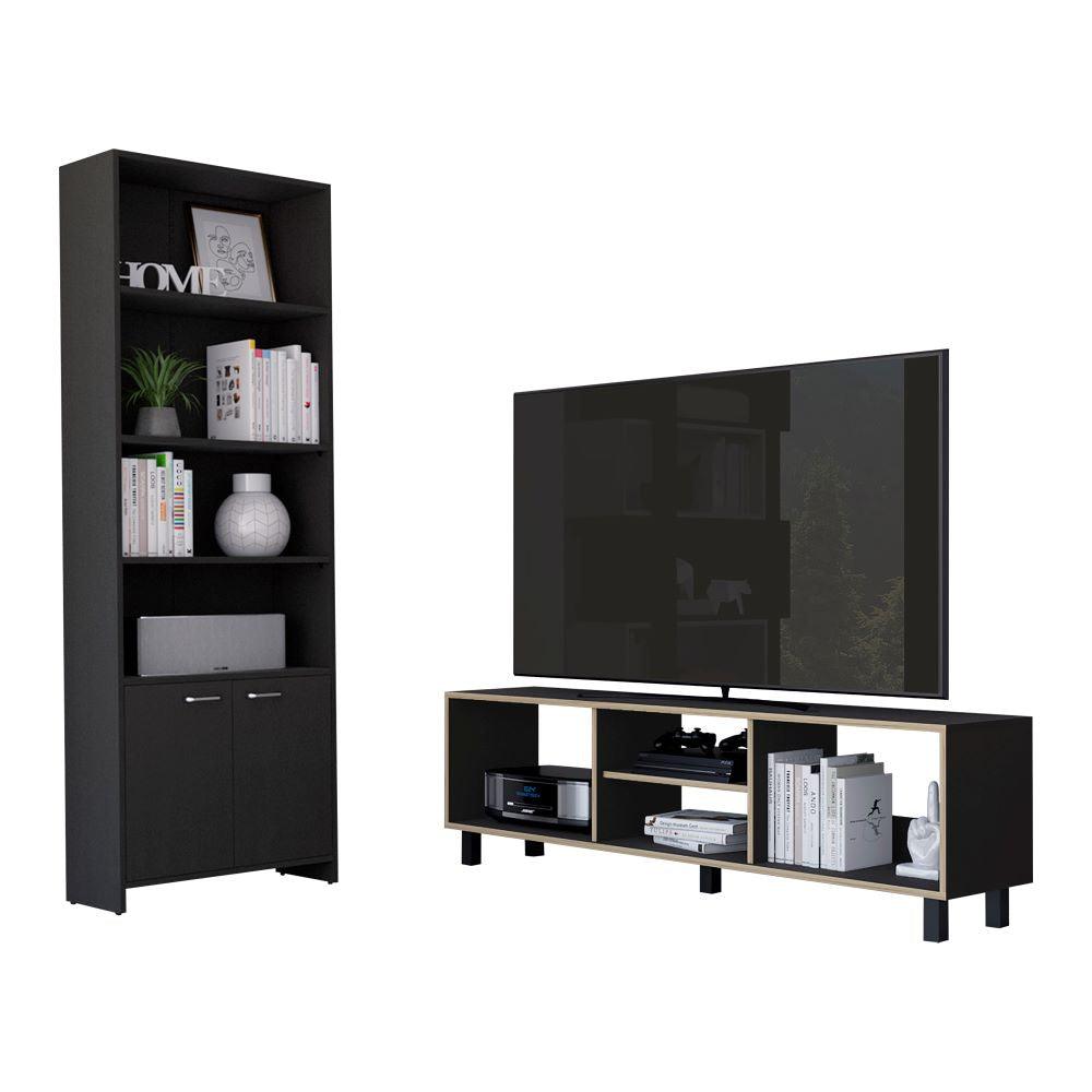 COMBO PARA SALA NAVEEN, INCLUYE MESA PARA TV Y BIBLIOTECA