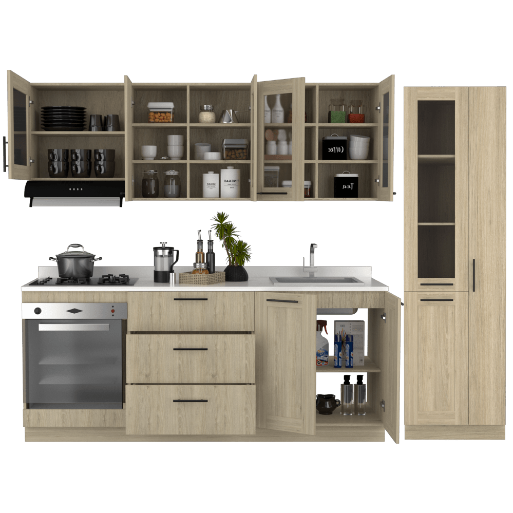 COMBO PARA COCINA FRIGGA, INCLUYE BARRA DE COCINA Y ALACENA