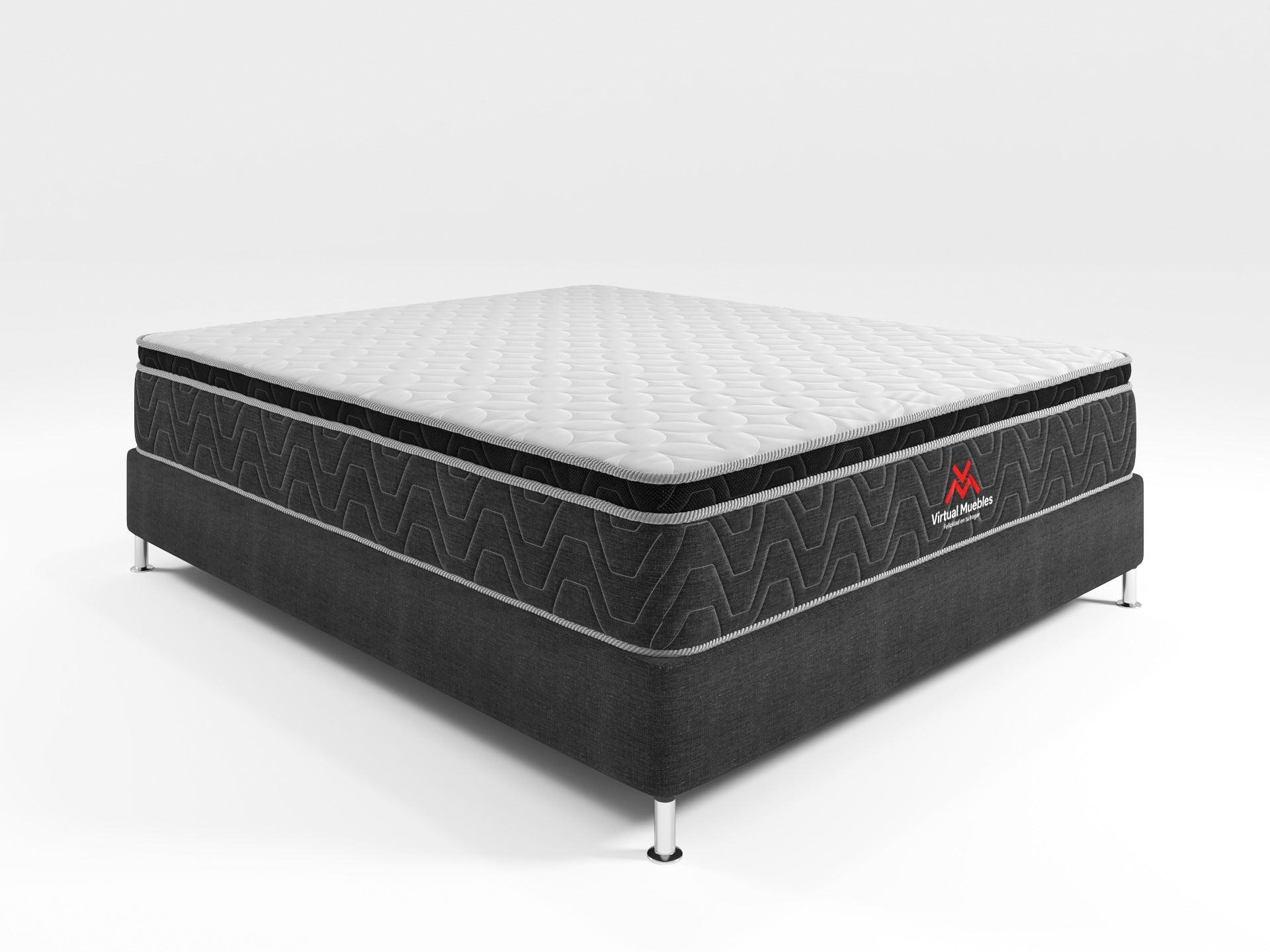COMBO ATLANTIS DE CAMA Y COLCHON QUEEN PARA HABITACIÓN