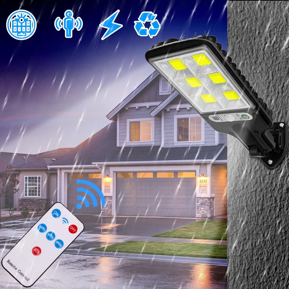 LÁMPARA REFLECTOR SOLAR CON SENSOR DE MOVIMIENTO INALÁMBRICA