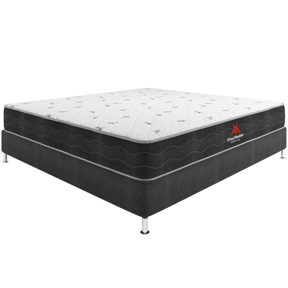 COMBO PARA HABITACIÓN WALLY, INCLUYE BASE CAMA PRESIDENCIAL Y COLCHÓN