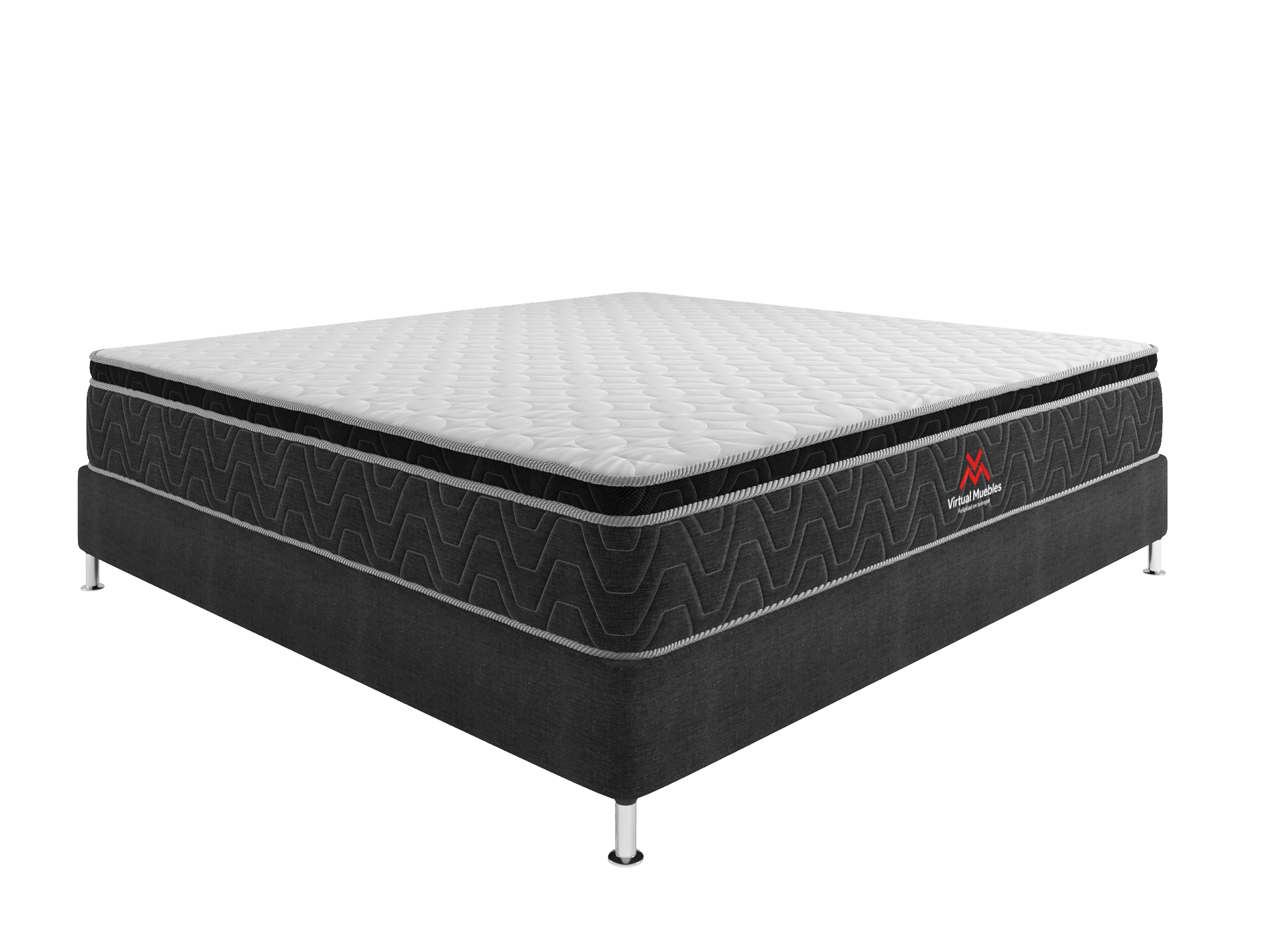 COMBO PARA HABITACIÓN VASCO, INCLUYE BASE CAMA PRESIDENCIAL, COLCHÓN Y PROTECTOR
