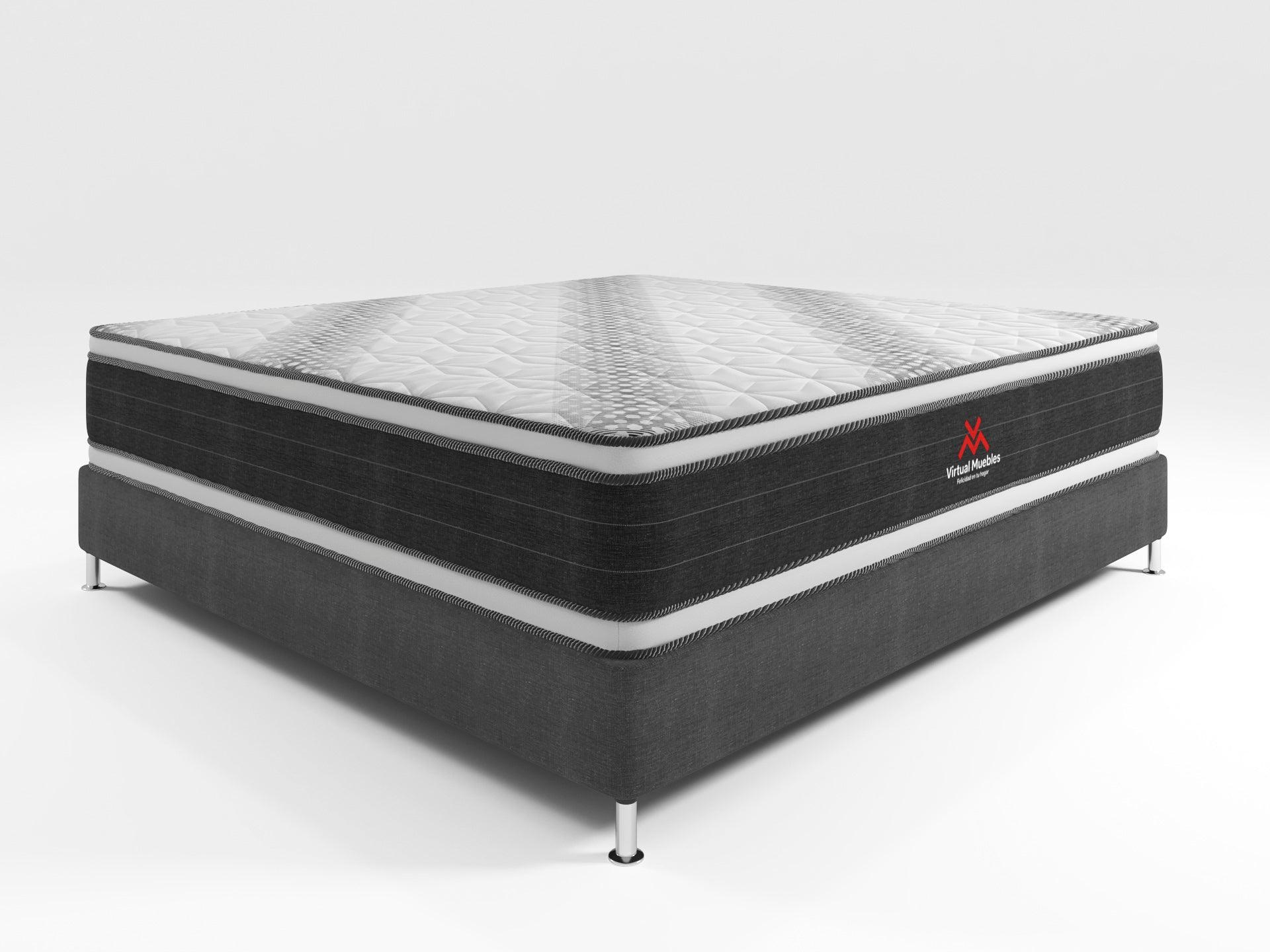 COMBO PARA HABITACIÓN TROY, INCLUYE BASE CAMA PRESIDENCIAL, COLCHÓN  Y PROTECTOR