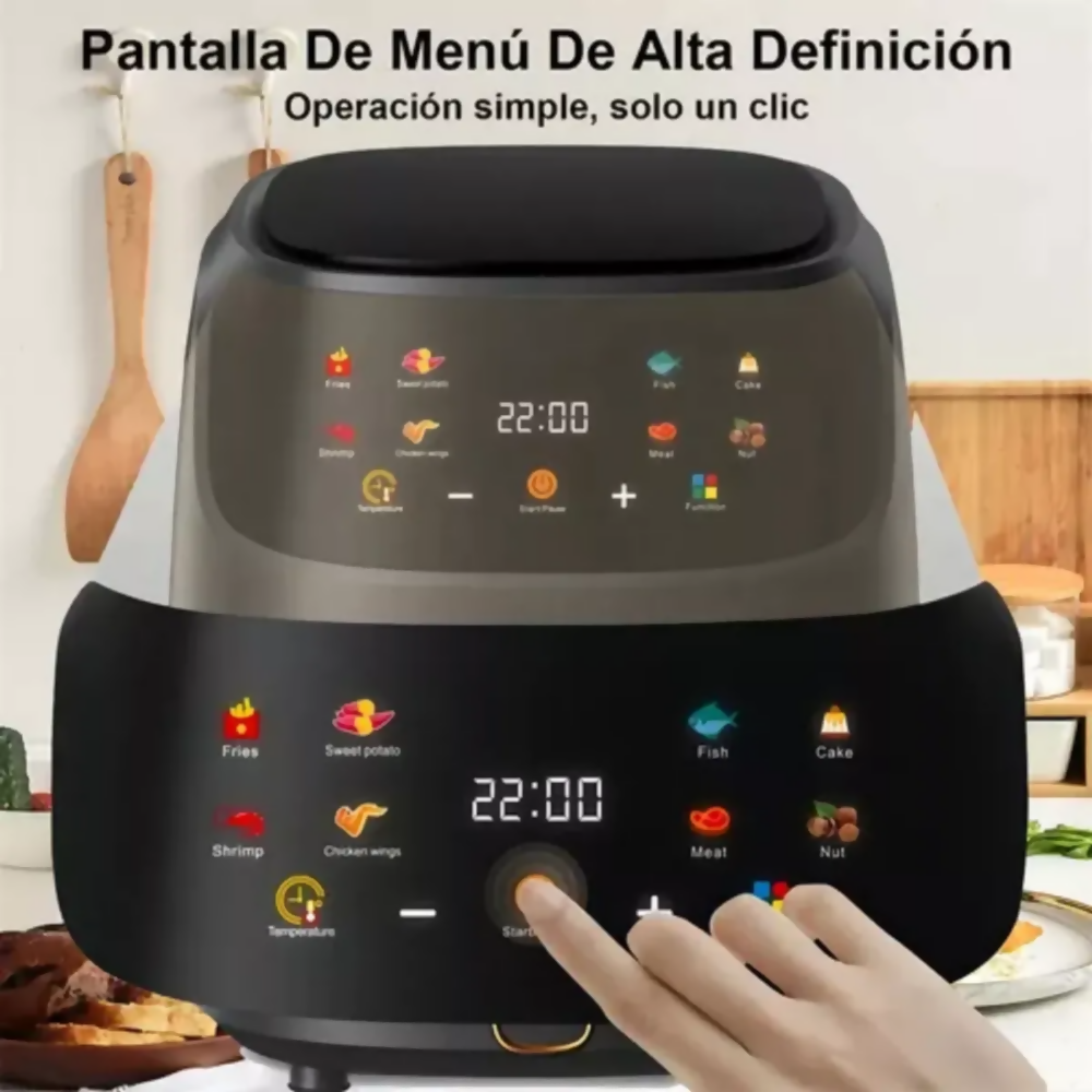 FREIDORA OLLA AIRE CALIENTE SIN ACEITE AIR FRYER 10 LITROS