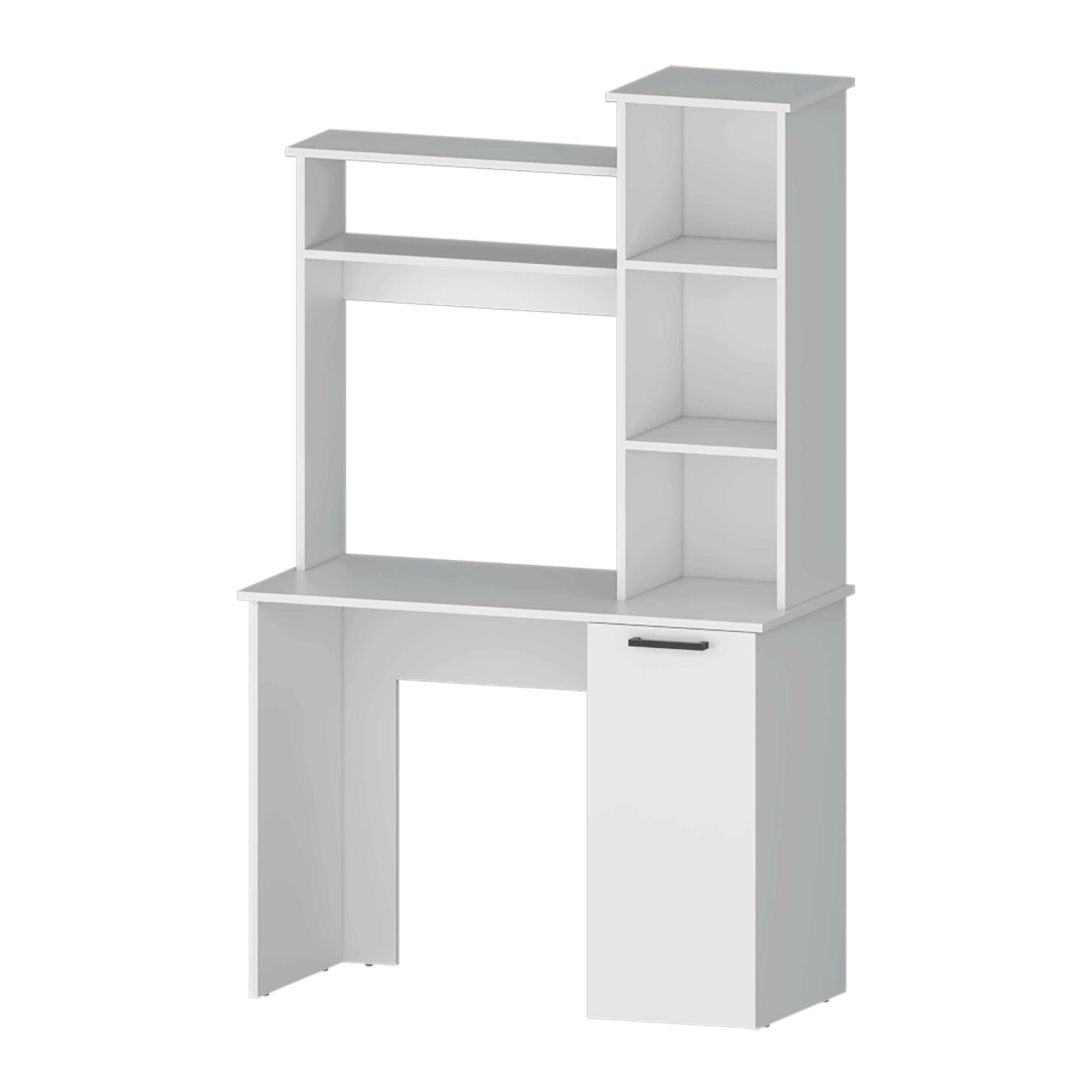 ESCRITORIO SIVAK, BLANCO, CON UNA PUERTA ABATIBLE Y ESPACIO PARA UBICAR OBJETOS ZF
