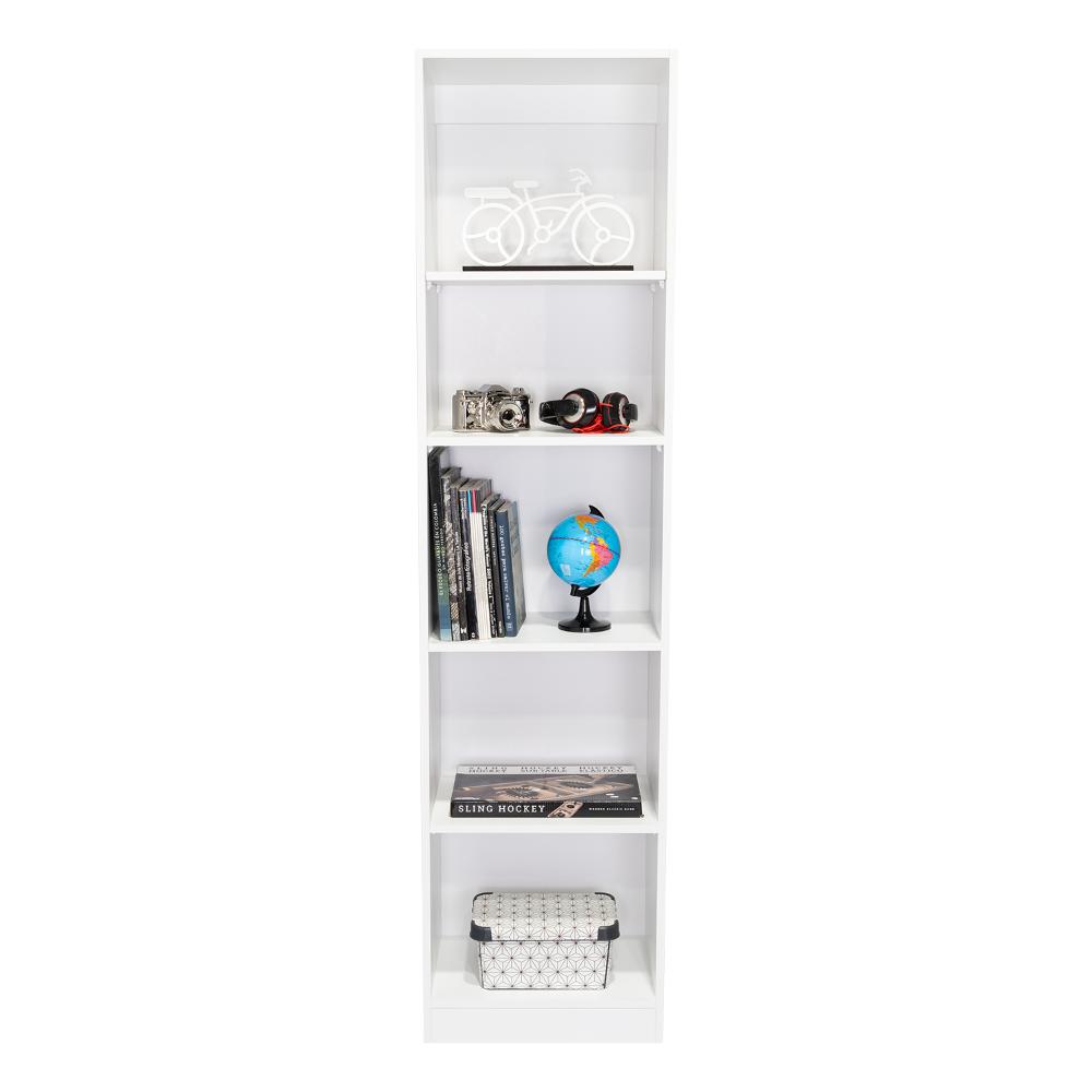 BIBLIOTECA HOME, BLANCO, CON CINCO ENTREPAÑOS ZF