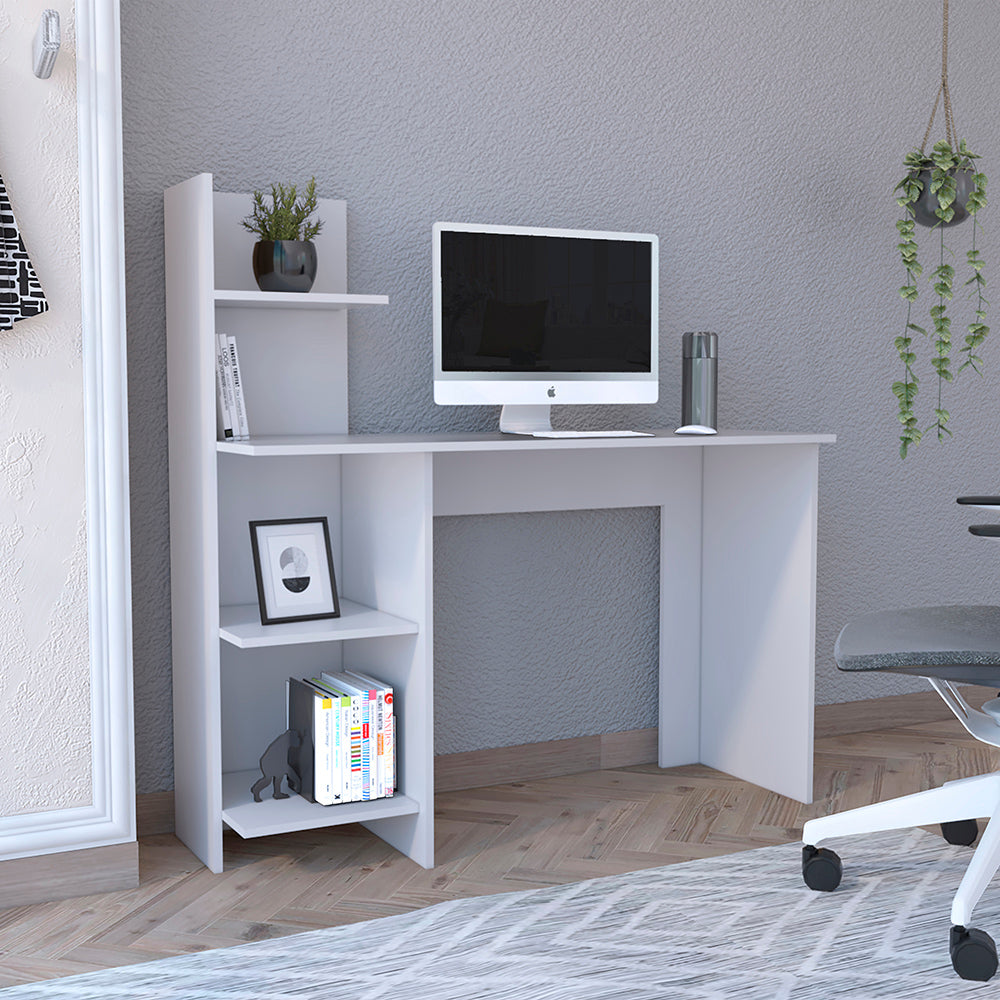 ESCRITORIO ¡WOW!, BLANCO DUQUEZA, CON CUATRO ENTREPAÑOS