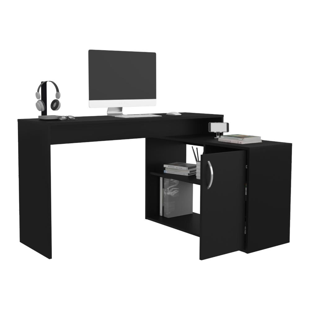 ESCRITORIO EN L AXIS ECO, WENGUE, CON AMPLIO ESPACIO DE TRABAJO