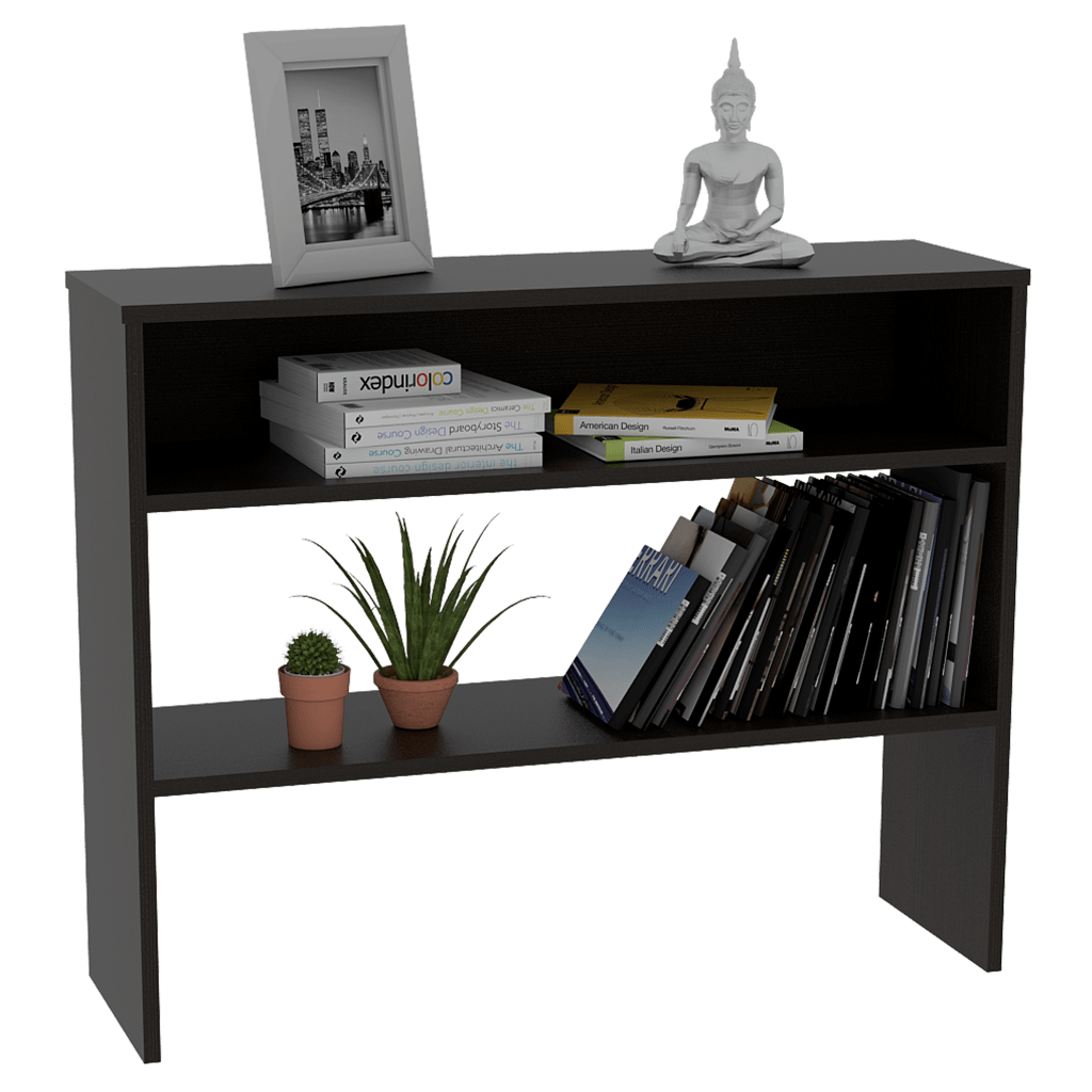 MESA AUXILIAR ASCHER, WENGUE, CON DOS ENTREPAÑOS