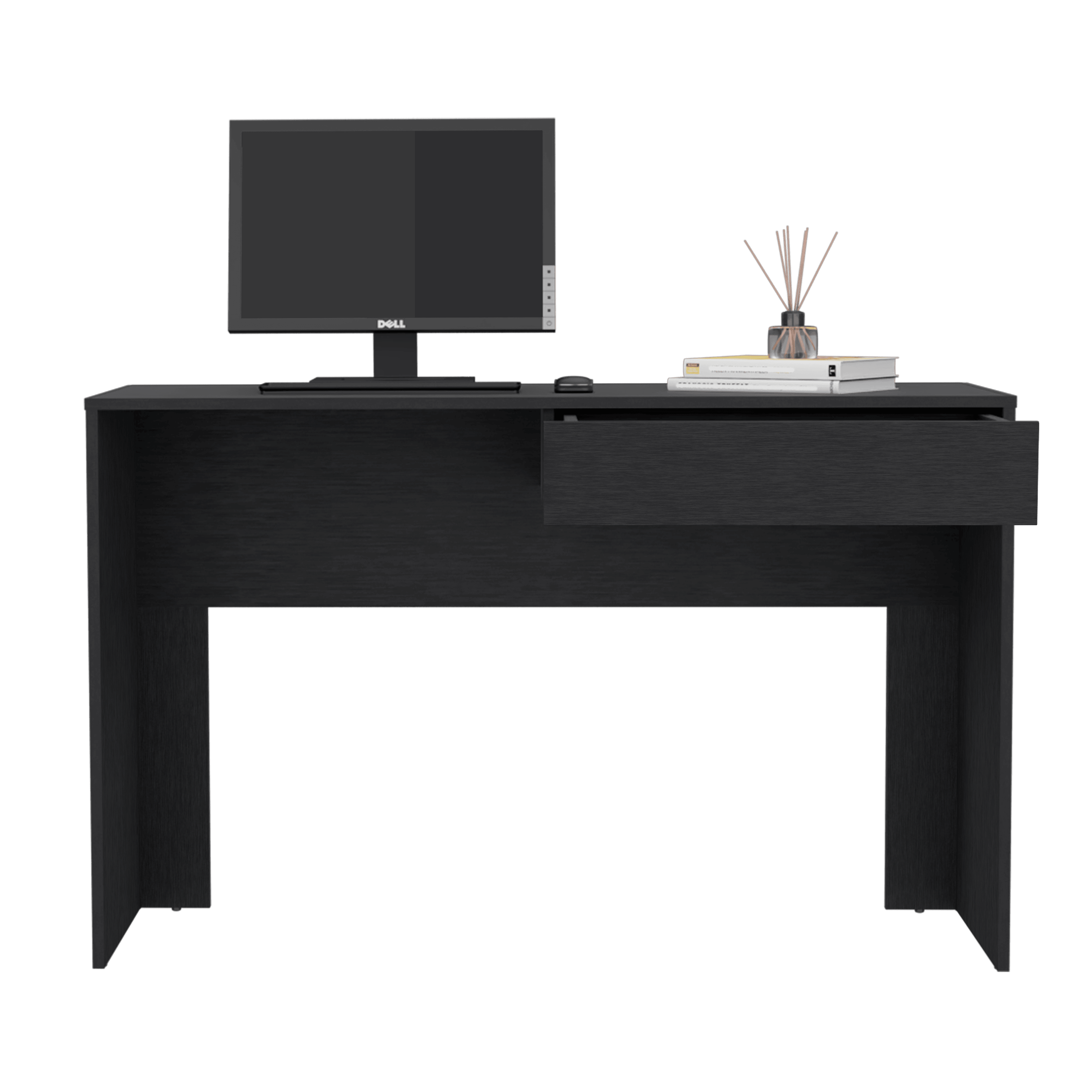 ESCRITORIO MANTIS, WENGUE, CON UN CAJON ORGANIZADOR ZF