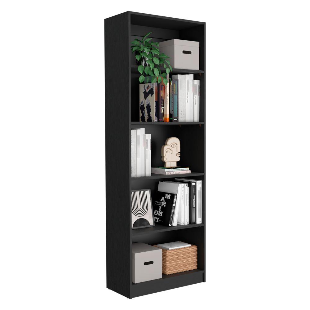 BIBLIOTECA HOME, WENGUE, CON CINCO ENTREPAÑOS ZF