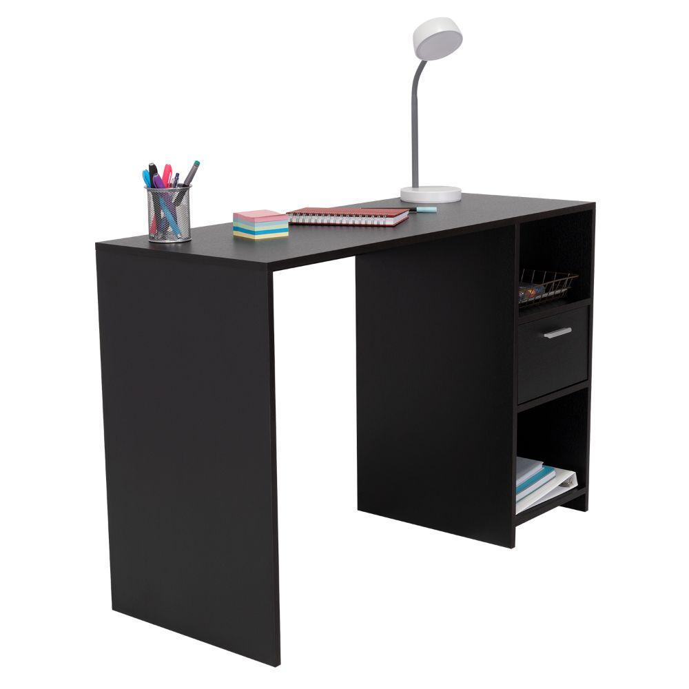 ESCRITORIO MALASIA, WENGUE, CON UN CAJÓN ARCHIVADOR Y DOS ENTREPAÑOS