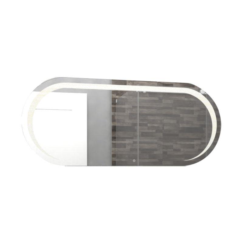 ESPEJO RECTANGULAR VERÓN, GRIS, CON LUZ LED Y BOTÓN TOUCH