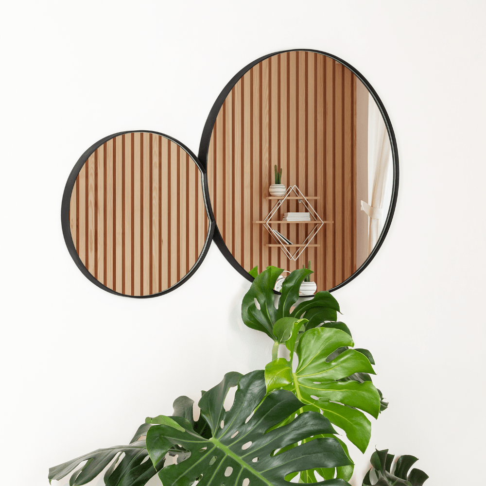 ESPEJO CIRCULAR GEORGE, NEGRO, DISEÑO MODERNO