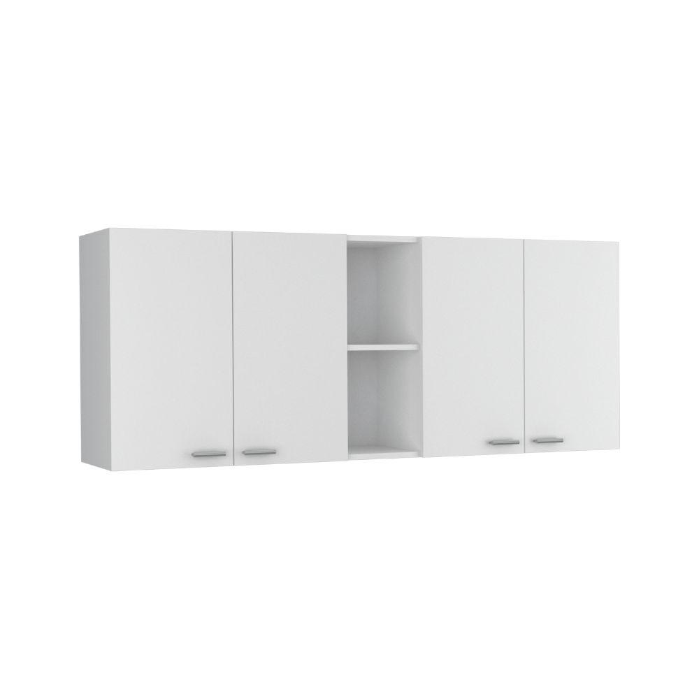 GABINETE SUPERIOR ESTRELLA, BLANCO DUQUEZA, CON CUATRO PUERTAS Y ENTREPAÑO