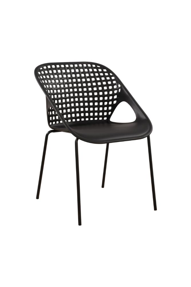 SILLA SENIT CON BRAZOS, COLOR NEGRO, CON ESPALDAR Y DISEÑO MODERNO