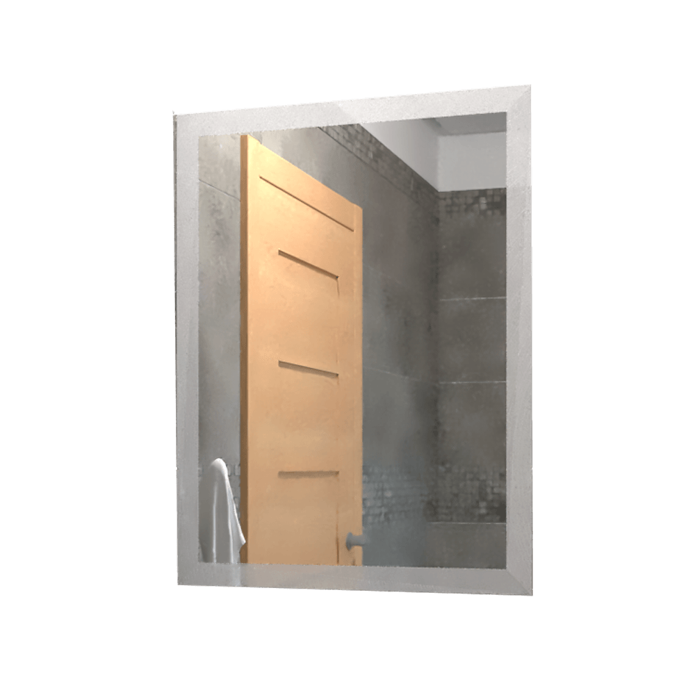 ESPEJO RECTANGULAR CATANIA, GRIS, CON DISEÑO EN SANDBLASTING