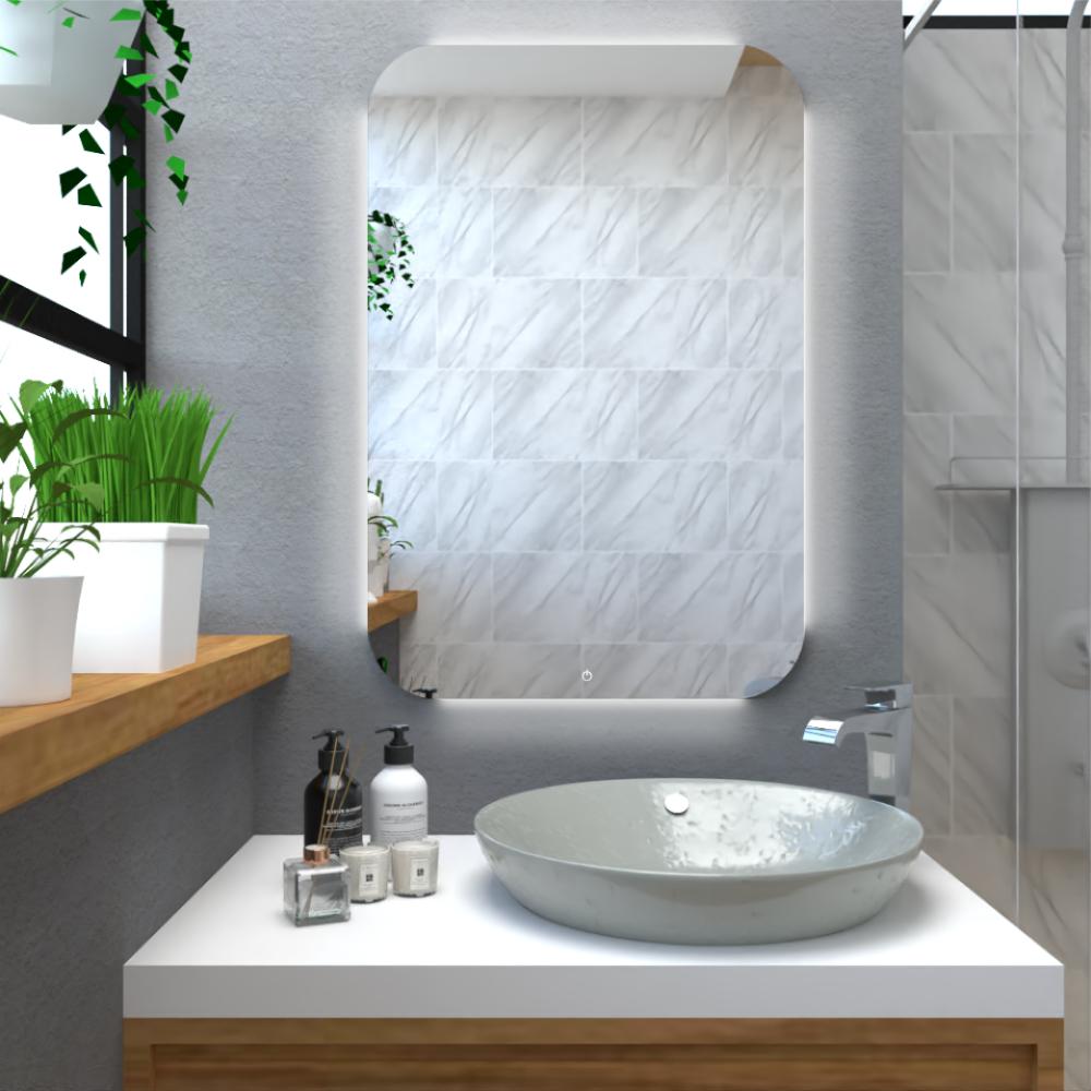 Espejo Rectangular Pompei Led+Touch