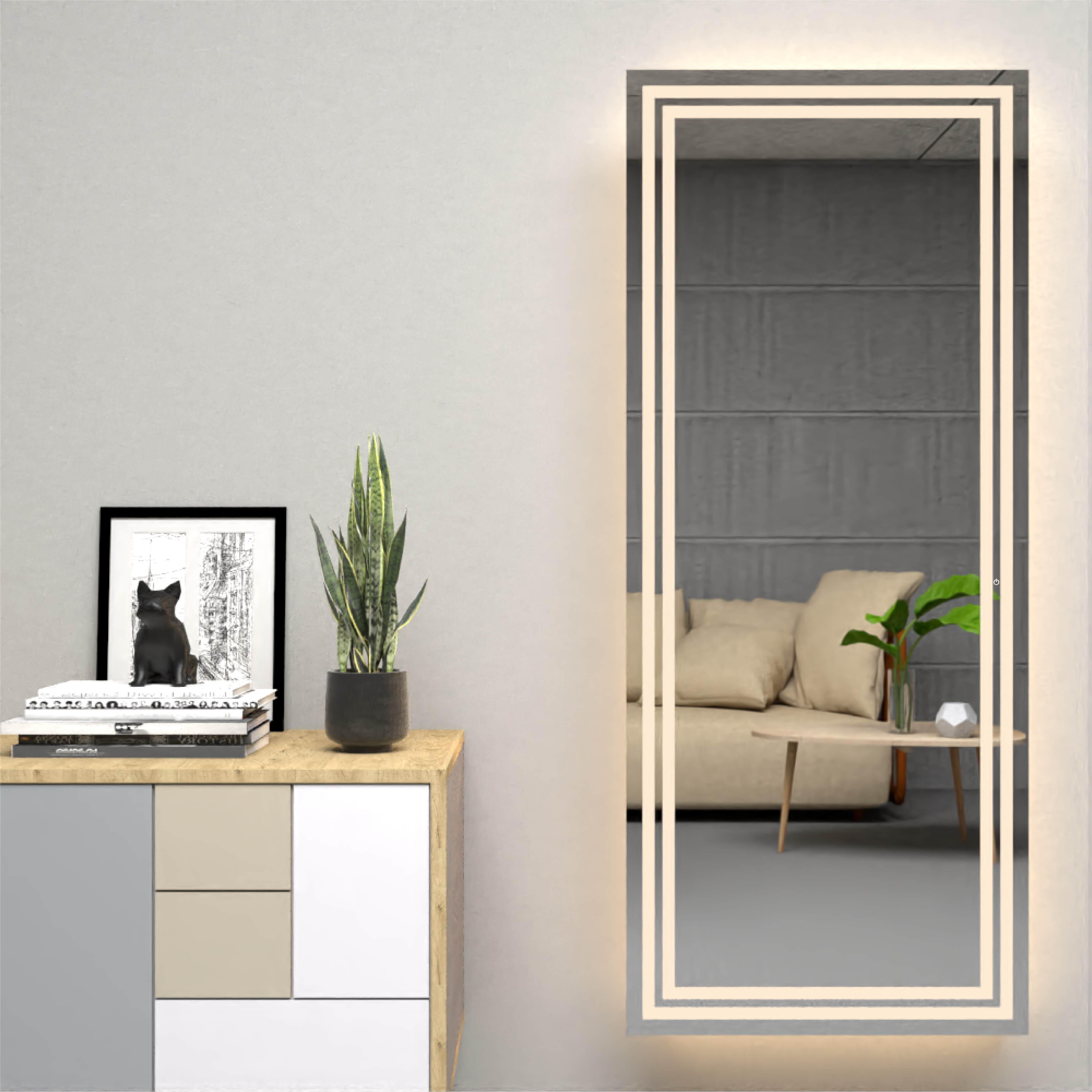 ESPEJO RECTANGULAR VALENCIA LED+TOUCH