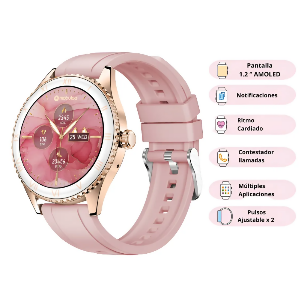 RELOJ INTELIGENTE SMARTWATCH PARA MUJER IP68 PREMIUM LUNA