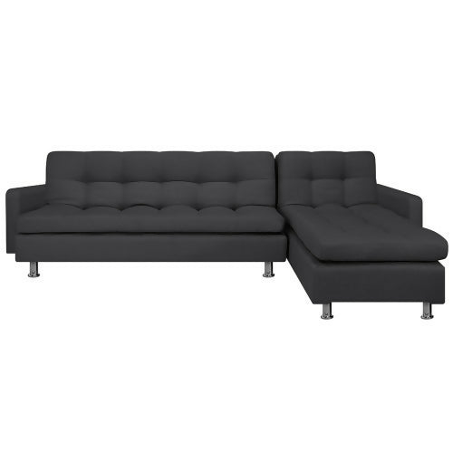 SOFA CAMA SOPHIE EN L ANTIFLUIDOS GRIS OSCURO