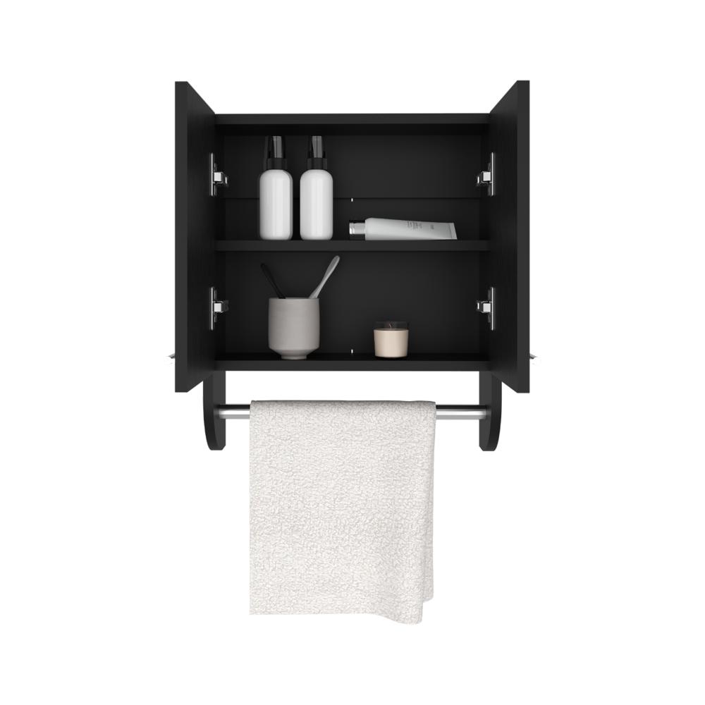 GABINETE DE BAÑO LUPEK, WENGUE, CON TUBO Y MANIJA METÁLICAS ZF