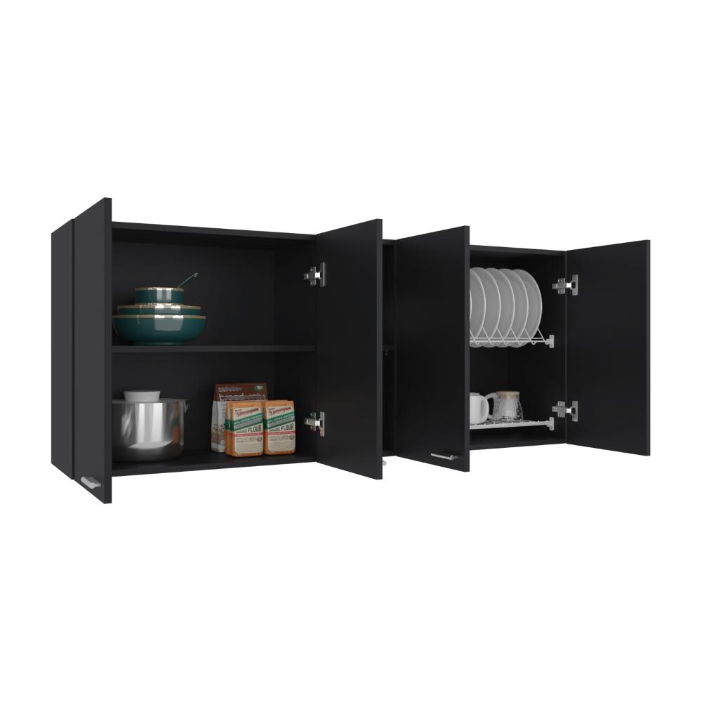 GABINETE SUPERIOR ESTRELLA, WENGUE, CON CUATRO PUERTAS BATIENTES