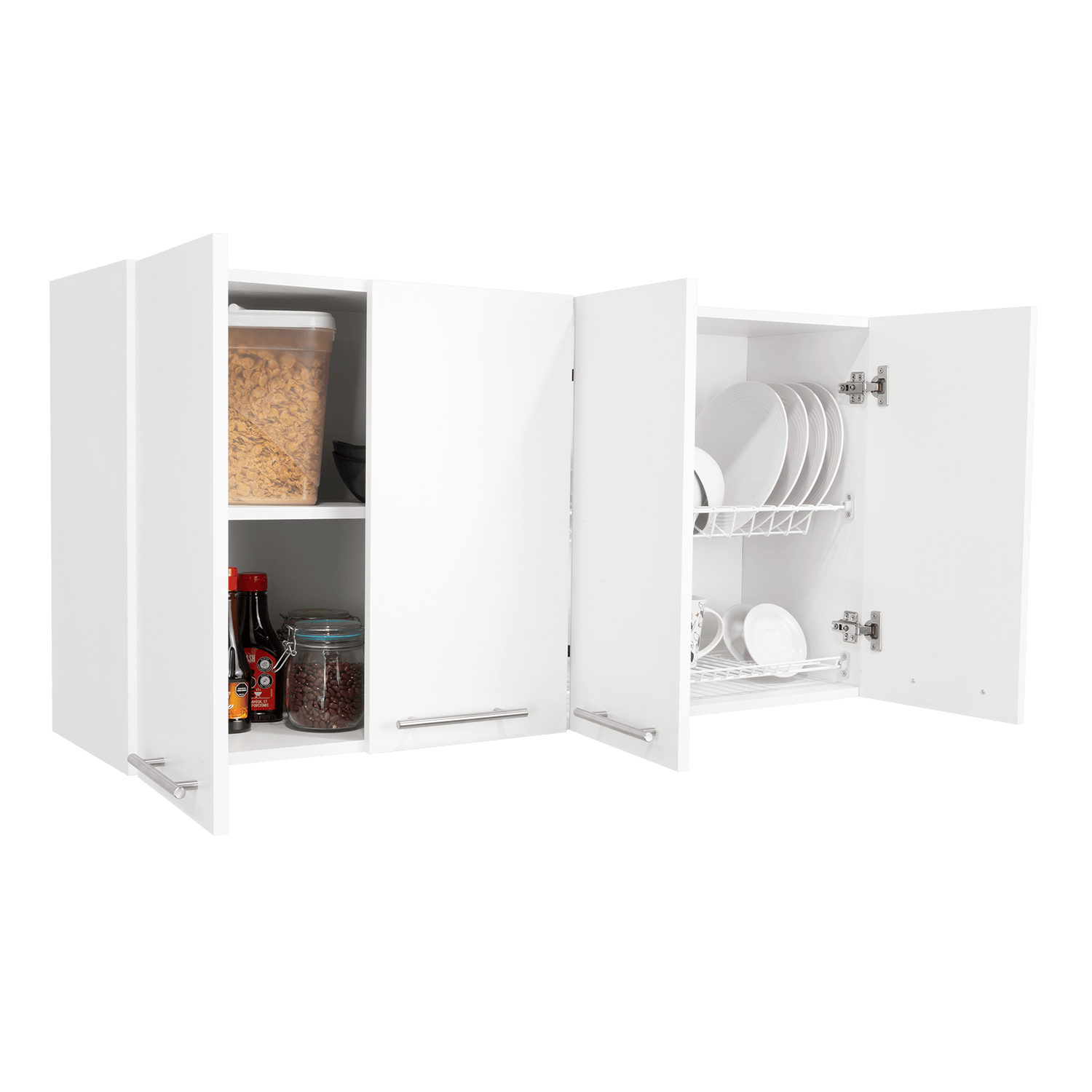GABINETE SUPERIOR FRELLO 120, BLANCO NEVADO, CON CUATRO PUERTAS BATIENTES  ZF