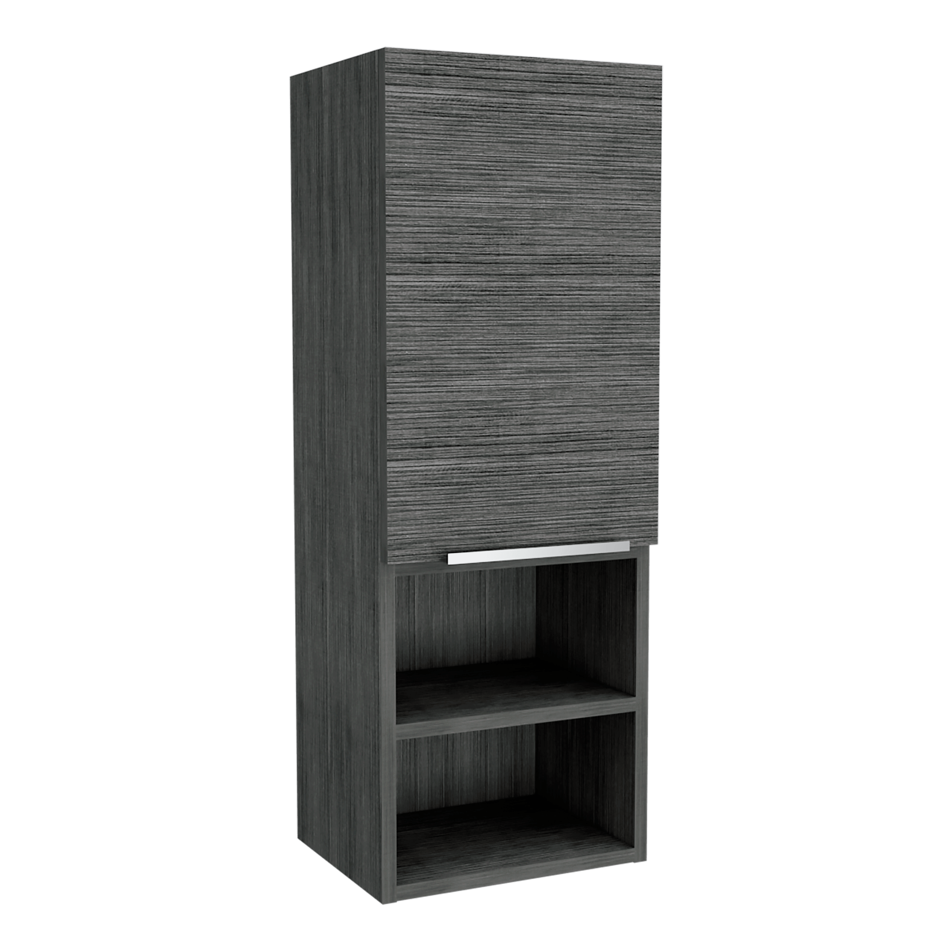 GABINETE DE BAÑO REAL, GRIS, CON TRES ENTREPAÑOS ZF