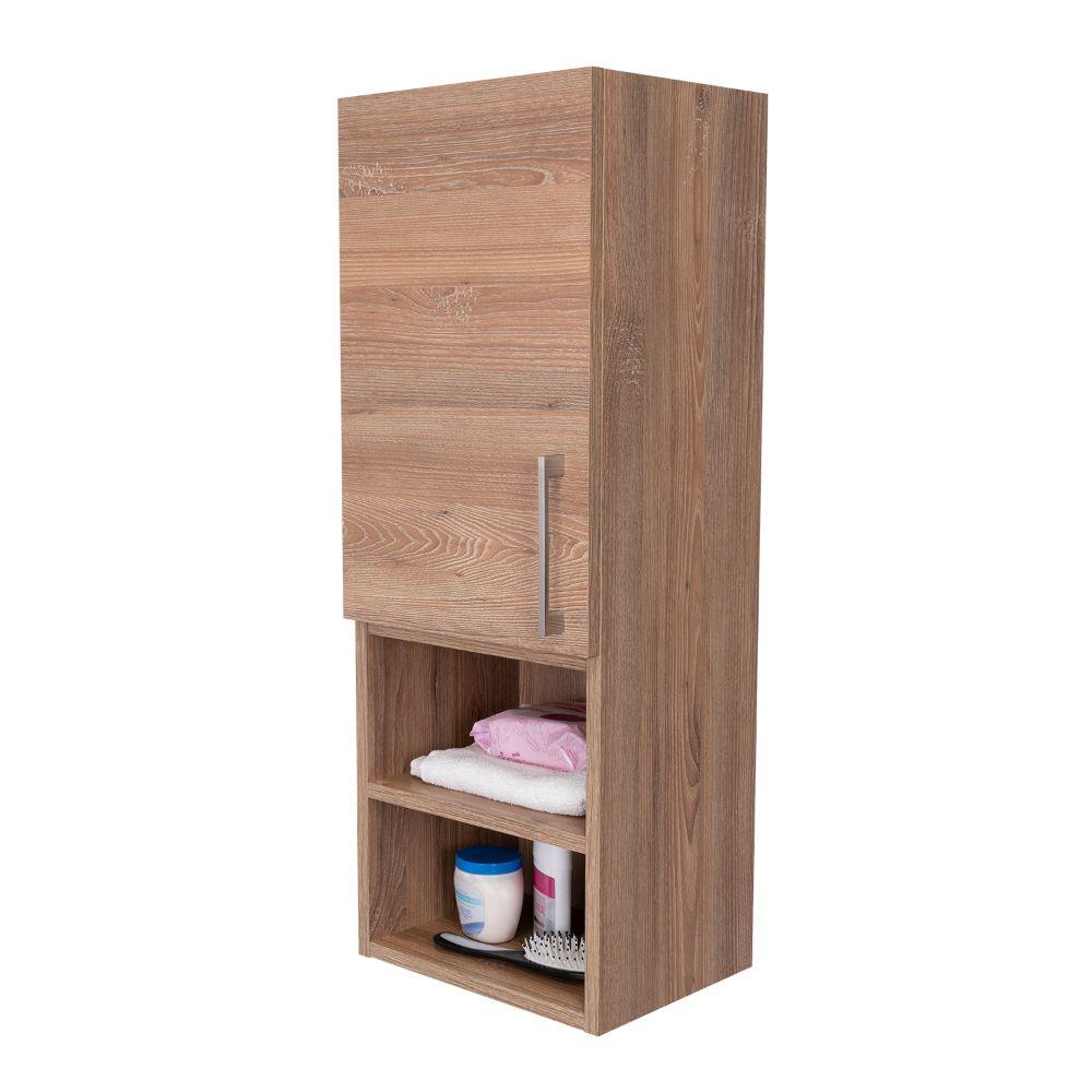 GABINETE DE BAÑO APOLIS, MIEL, CON ESPACIO PARA GUARDAR OBJETOS DE ASEO PERSONAL