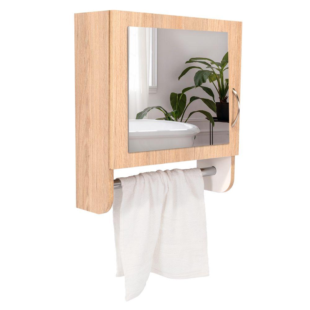 GABINETE DE BAÑO AQUA, BEIGE Y BLANCO, INCLUYE ESPEJO