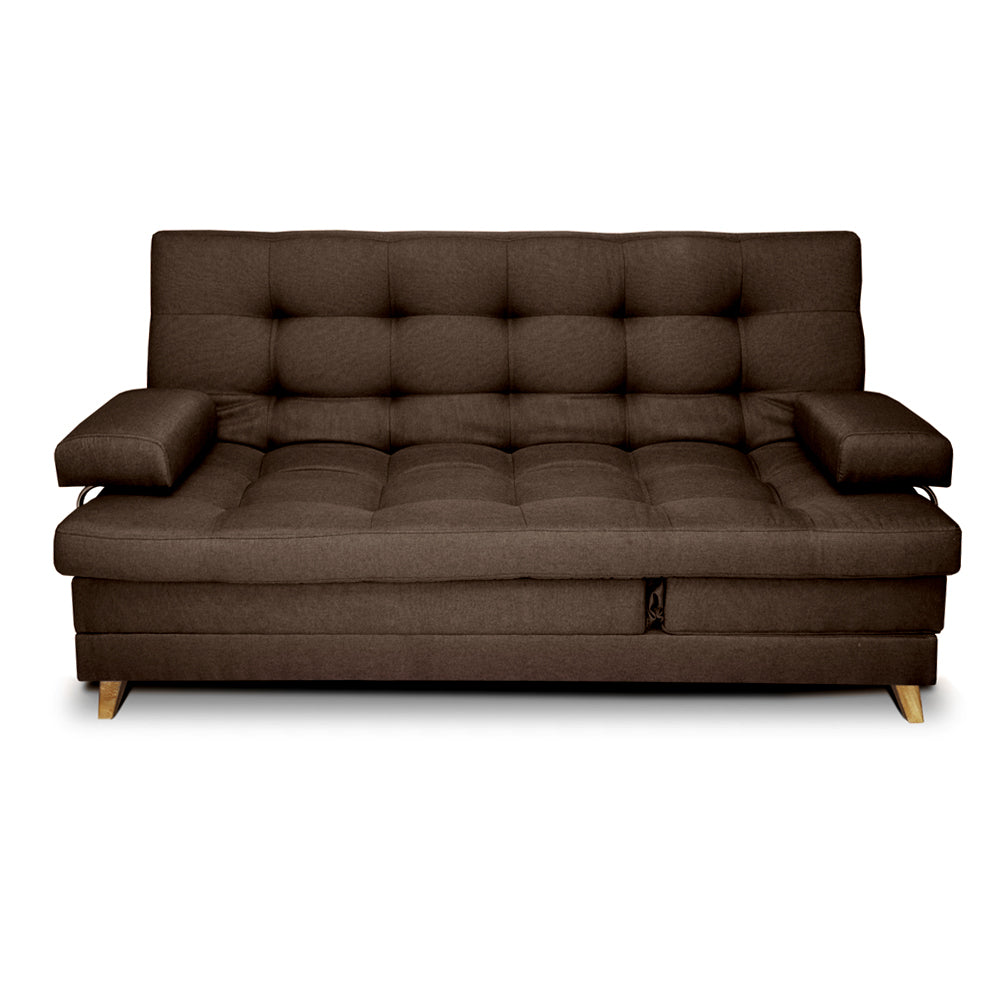 SOFÁ CAMA BALMAIN 5 POSICIONES 95X60X185 CAFÉ
