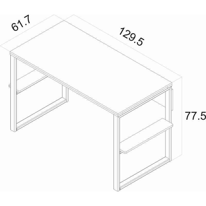 ESCRITORIO SEV CAFE CLARO 129.5 X 61.7 X 77.5/CAFE CLARO