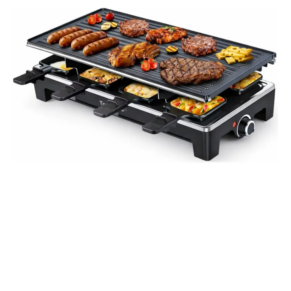 SARTÉN ELÉCTRICA PARRILLA ASADOR PLANCHA GRILL ANTIADHERENTE NEGRO 110V