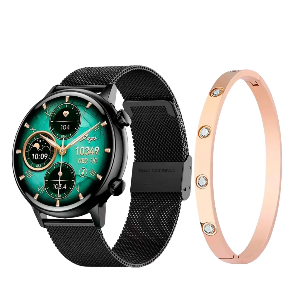RELOJ SMARTWATCH INTELIGENTE MUJER SUMERGIBLE 3 PULZOS ROMAN