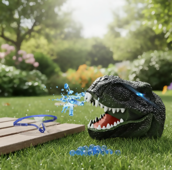 PISTOLA HIDROGEL DINOSAURIO JUGUETE LANZADOR AUTOMÁTICA