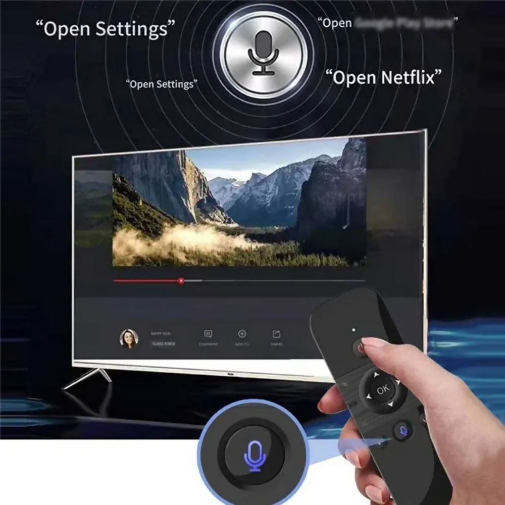 CONTROL REMOTO SMART TV UNIVERSAL AIR MOUSE VOZ BLUETOOTH