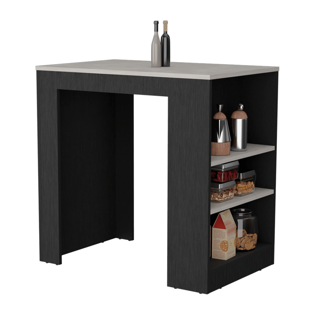 BARRA DE COCINA VICTORY, WENGUE, CON RODACHINES ZF
